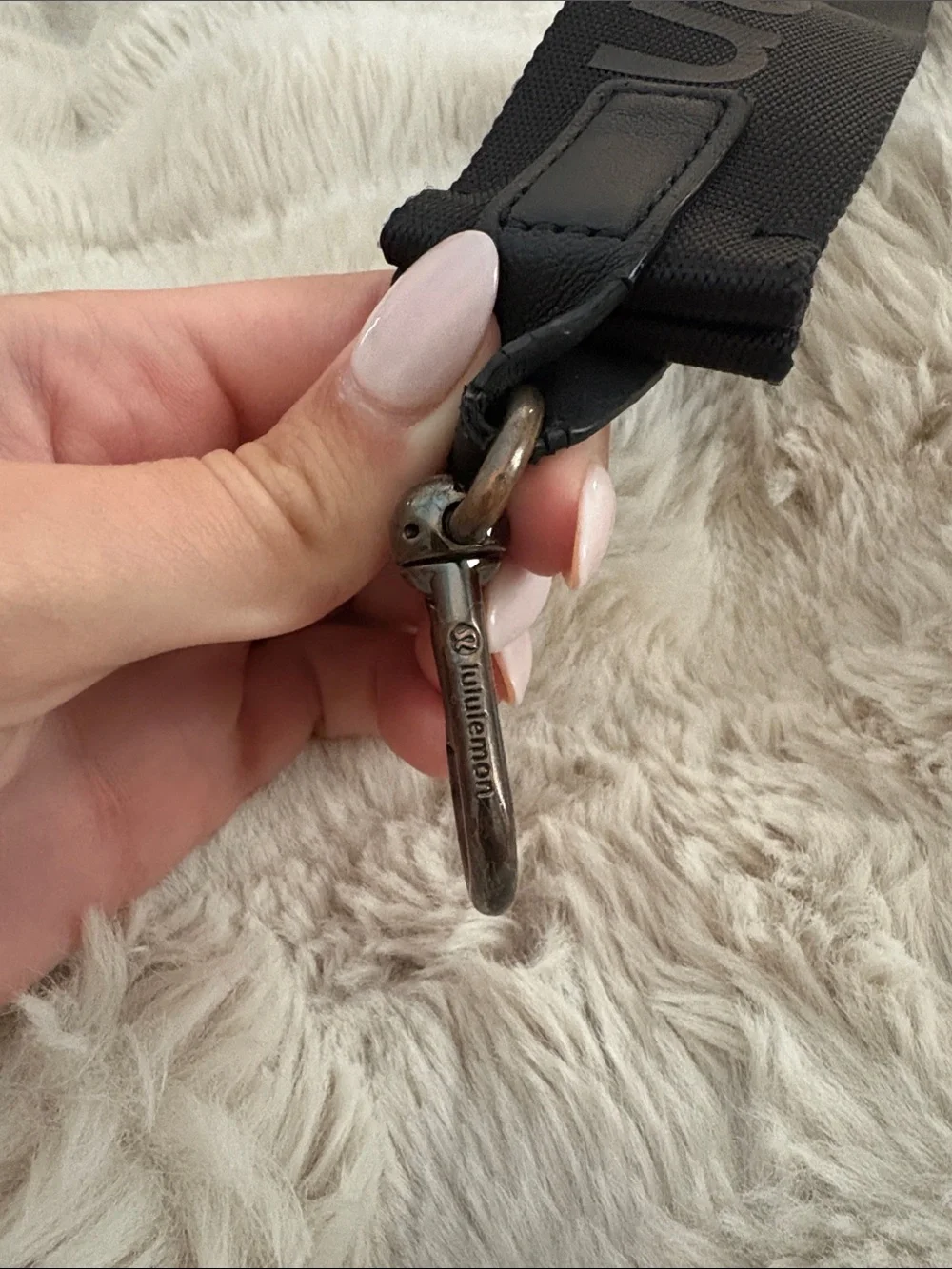 Lululemon all black keychain